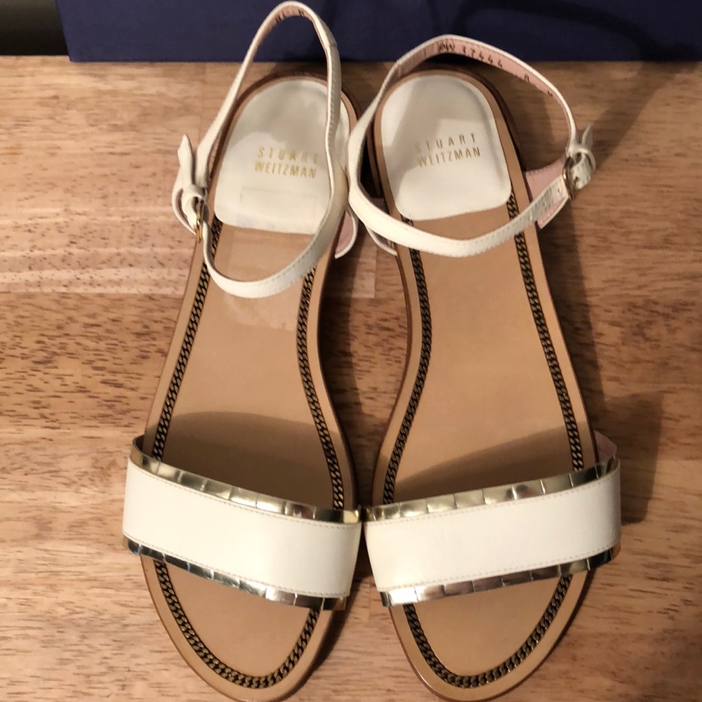 Stuart Weitzman New in Box chalk vecchio sandals